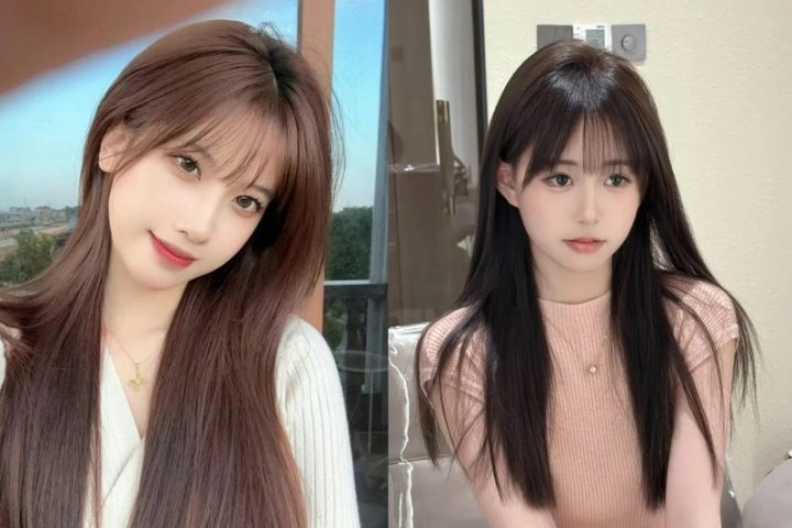 Kiểu tóc dài thẳng mái thưa dịu dàng