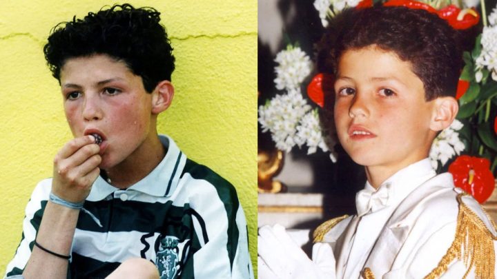 Kiểu tóc xoăn tự nhiên thời thơ ấu của Cristiano Ronaldo