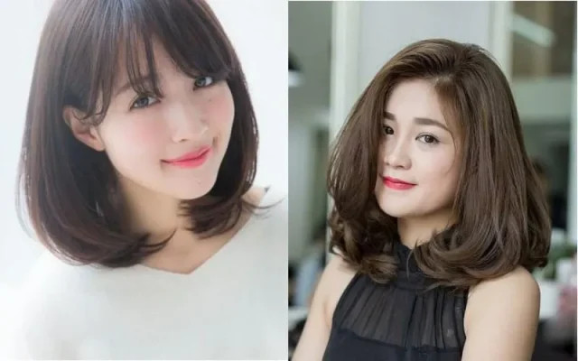 Mẫu tóc ngắn cụp ngang vai trẻ trung