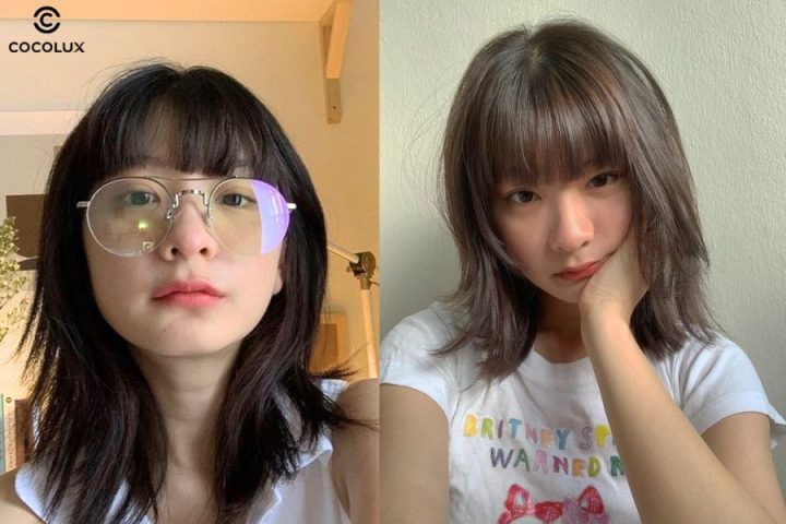 Tóc ngắn mái ngố trẻ trung và che khuyết điểm trán