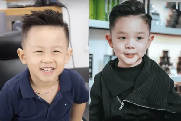 Mẫu tóc side part cho bé trai mặt nhỏ